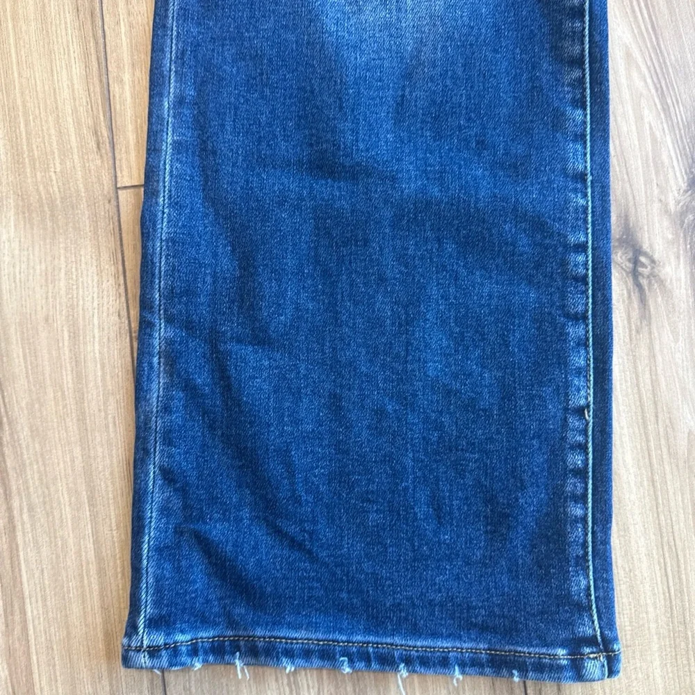 Wide Leg Women's Jeans - Dark Blue Flare - Picture 3 of 8